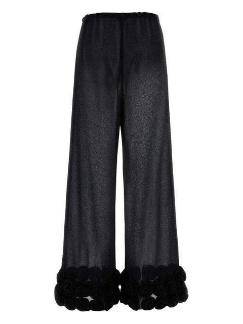 Oséree floral-appliqué trousers - Black - zdjęcie produktu nr 2