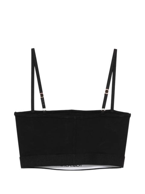TOM FORD logo-band square-neck bra - Black - zdjęcie produktu nr 2