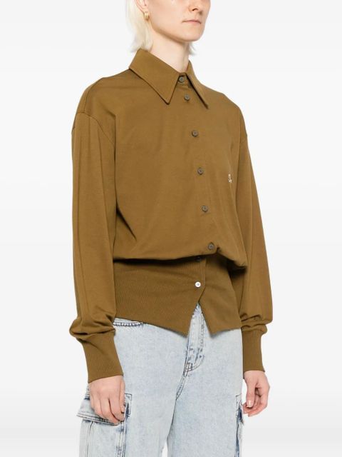 The Attico logo-embroidered shirt - Brown - zdjęcie produktu nr 2