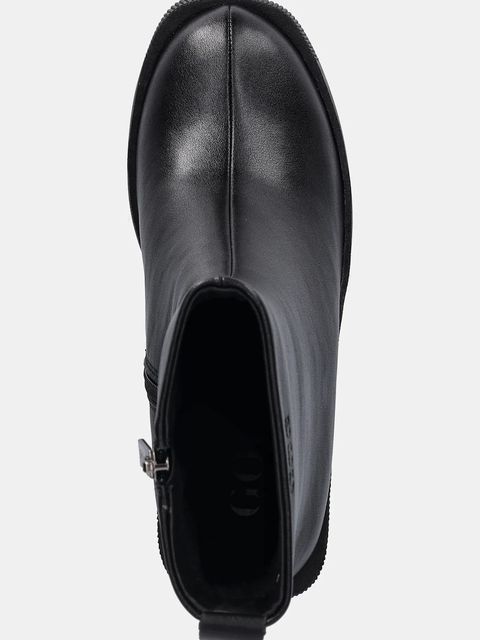 GOE botki skórzane damskie kolor czarny na słupku SS2N4151 BLACK