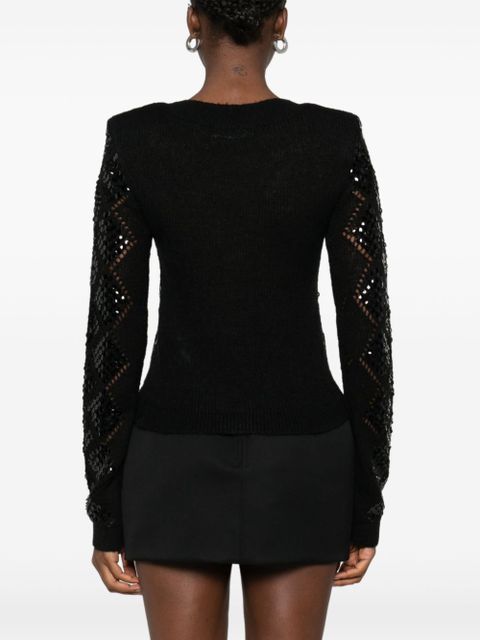 ROTATE BIRGER CHRISTENSEN sequin-embellished cardigan - Black