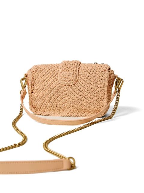 TWINSET crystal-embellished crochet shoulder bag - Pink