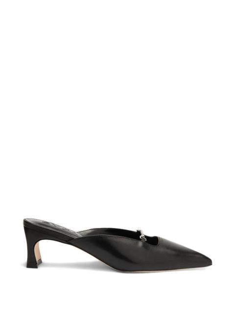 BY FAR Leda square-toe mules - Black - zdjęcie produktu nr 1