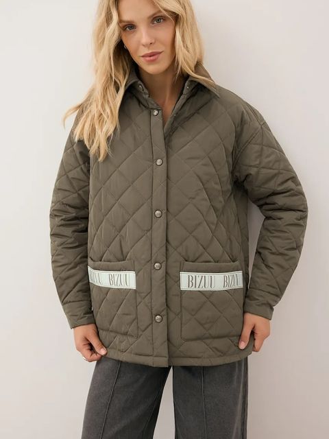 Bizuu kurtka MARIN kolor zielony przejściowa MARIN KHAKI