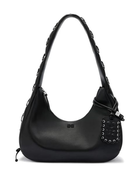GANNI Hobo medium laces shoulder bag - Black - zdjęcie produktu nr 2