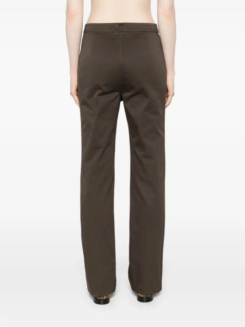 Saint Laurent straight-leg cotton trousers - Brown