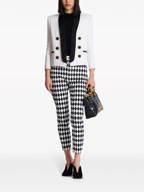 Balmain open-front wool blazer - White
