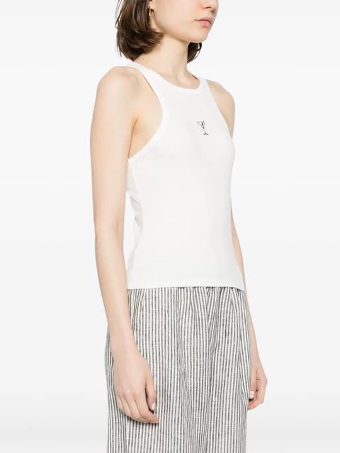 Reformation Nova embroidered tank top - White