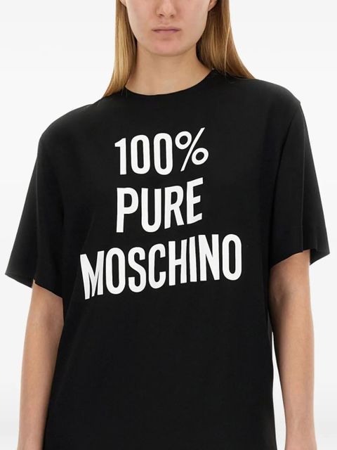 Moschino logo-print mini T-shirt dress - Black