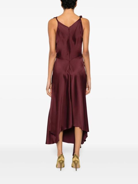 Victoria Beckham Posy draped asymmetric dress - Red