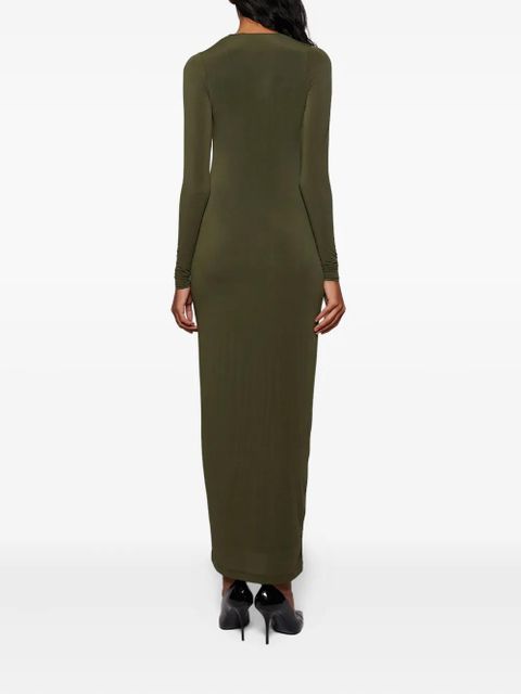 WARDROBE.NYC sheer long-sleeves maxi dress - Green