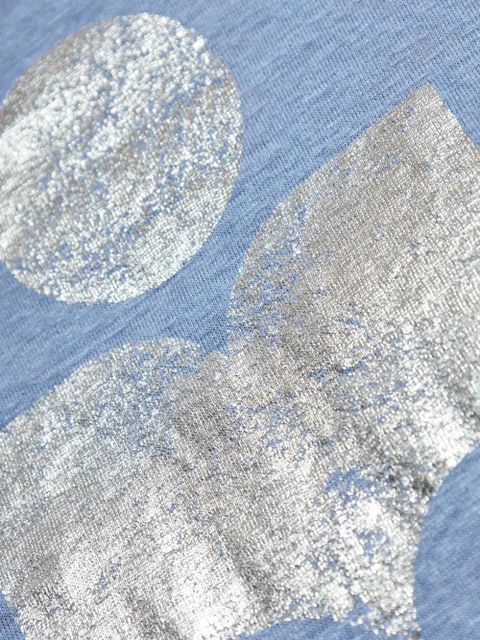 MARANT ÉTOILE metallic-logo linen t-shirt - Blue