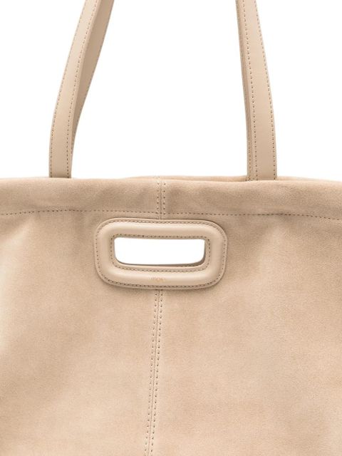 Maje cutout leather shoulder bag - Neutrals
