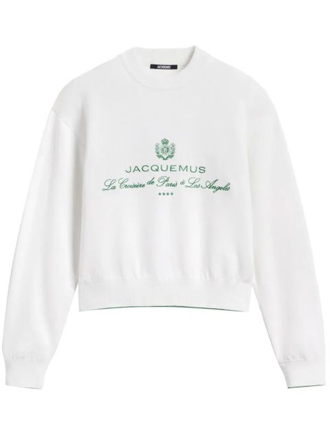 Jacquemus logo-embroidered sweatshirt - White - zdjęcie produktu nr 1