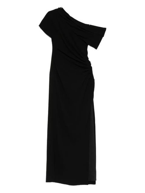 Simkhai Kally draped one-shoulder midi dress - Black