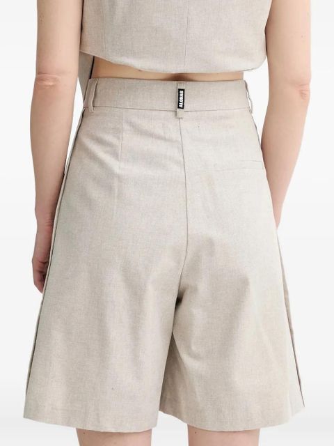 ALOHAS pleated-front high-waisted shorts - Neutrals - zdjęcie produktu nr 2