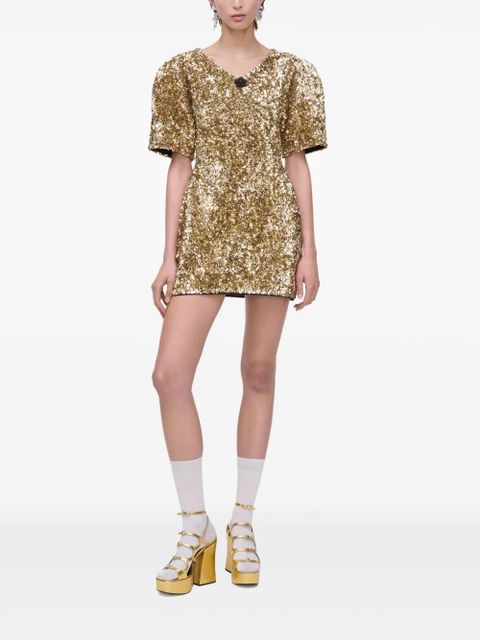 Marc Jacobs sequin-embellished mini dress - Gold - zdjęcie produktu nr 2