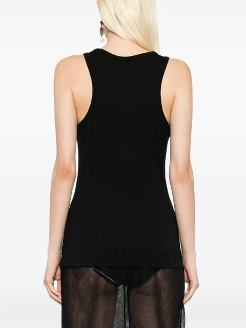 Simone Rocha pearl-and-chain tank top - Black