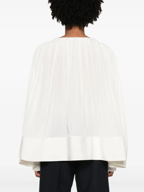 Lanvin gathered drop-shoulder kaftan - Neutrals