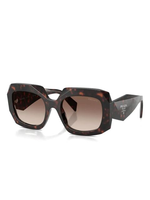 Prada Eyewear Symbole oversized-frame sunglasses - Brown - zdjęcie produktu nr 2