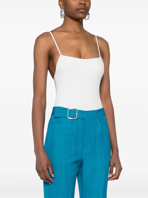 Jil Sander square-neck bodysuit - White