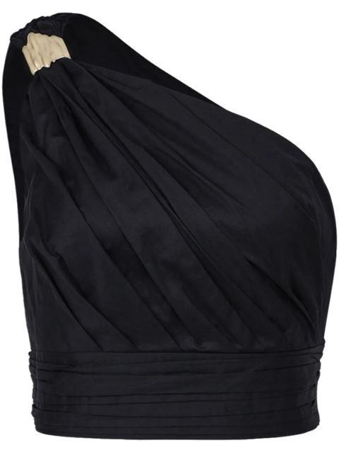 Aje Clarity one-shoulder crop top - Black - zdjęcie produktu nr 1