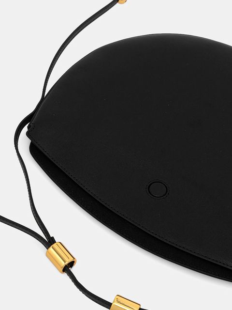 Furla torebka skórzana Moonstone M Shoulder Bag kolor czarny WB01868 BX3104 O6000