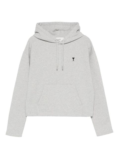 AMI Paris drawstring embroidered hoodie - Grey - zdjęcie produktu nr 1