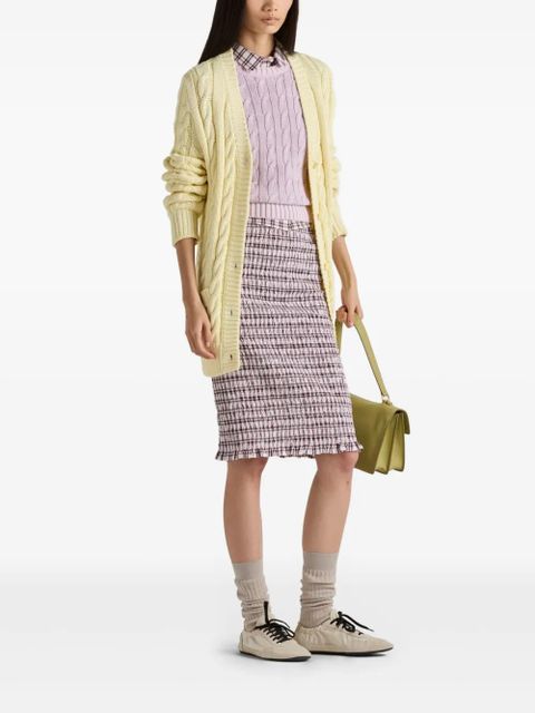 Prada crew-neck cotton jumper - Purple - zdjęcie produktu nr 2