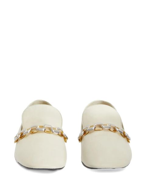 Jil Sander leather loafers - White