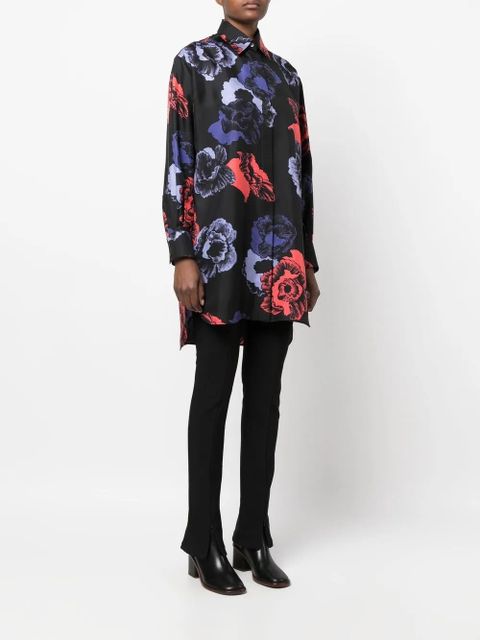 Ferragamo floral-print long-sleeve shirt - Black - zdjęcie produktu nr 2