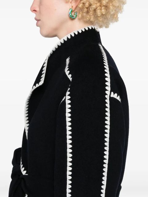 Maje double-faced coat - Blue