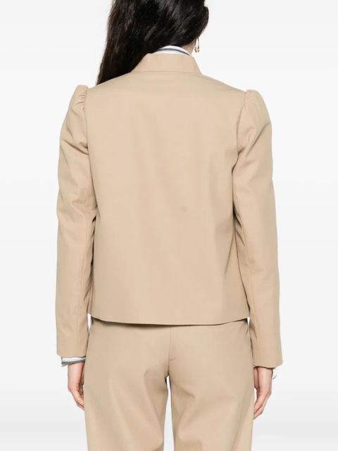 Max Mara PHEBE puff-sleeve open-front jacket - Neutrals