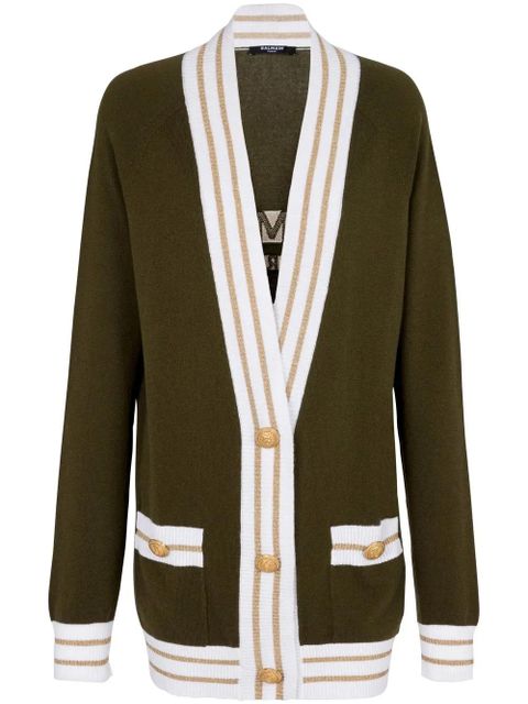 Balmain button-front knitted cardigan - Brown - zdjęcie produktu nr 1