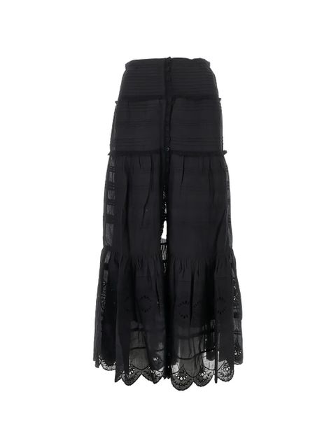 MARANT ÉTOILE Paoline tiered-deisgn lace skirt - Black - zdjęcie produktu nr 1
