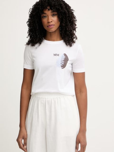 MM by Max Mara T-shirt damski bawełniany LICENZA - zdjęcie produktu nr 1