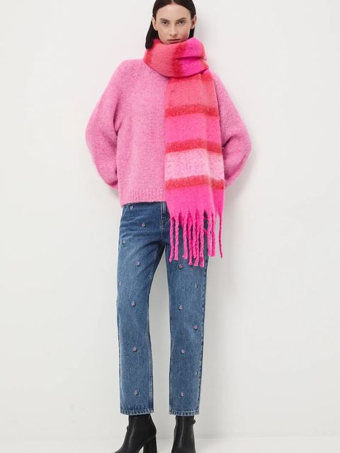 Medicine sweter z wełną alpaki kolor różowy