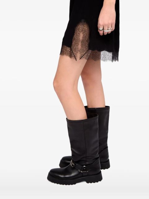 Zadig&Voltaire Jarvisa lace-trim mini skirt - Black