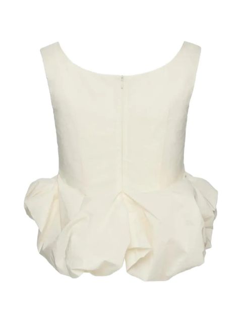 Magda Butrym ruffled peplum blouse - Neutrals