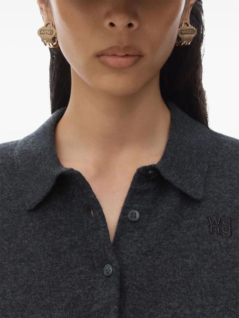 Alexander Wang logo-embroidered top - Grey