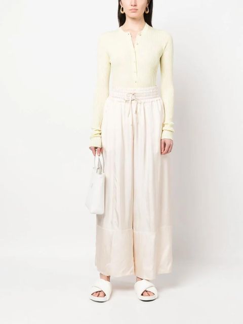 Jil Sander pressed-crease palazzo pants - Neutrals