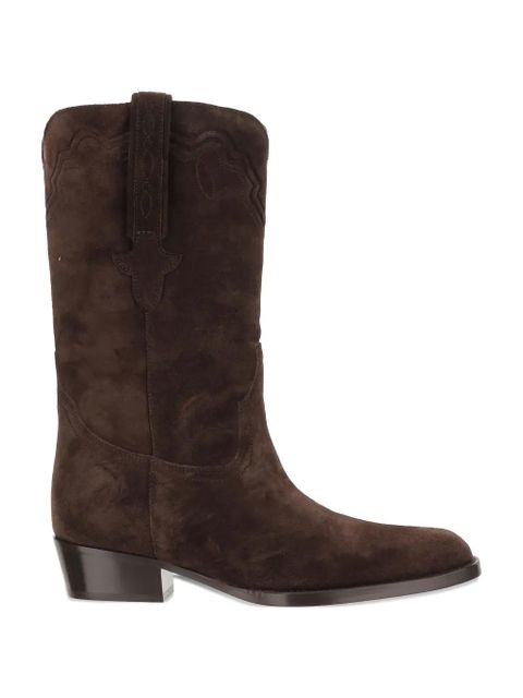 Paris Texas suede square-toe boots - Brown