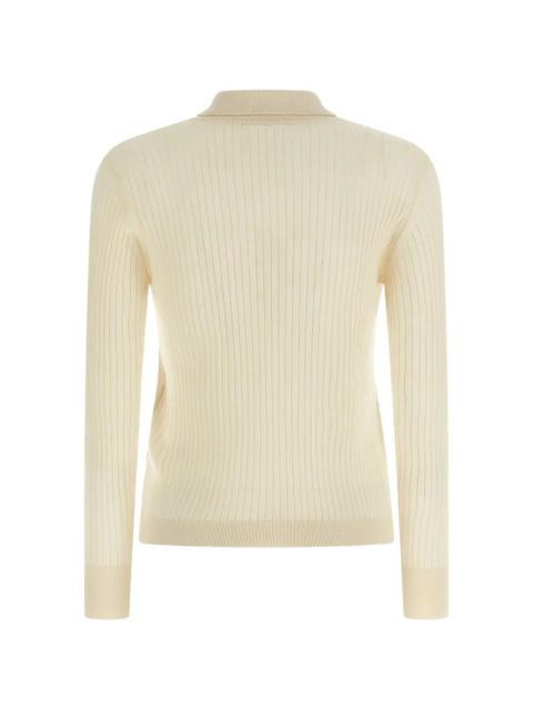 Max Mara ribbed button polo top - Neutrals - zdjęcie produktu nr 2