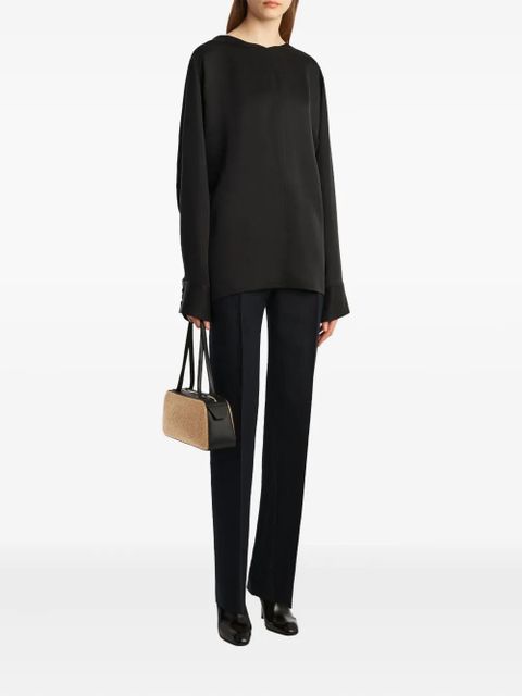 KHAITE tie-back long-sleeve top - Black - zdjęcie produktu nr 2