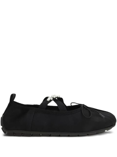Simone Rocha fuax pearl-embellished ballet flats - Black - zdjęcie produktu nr 1