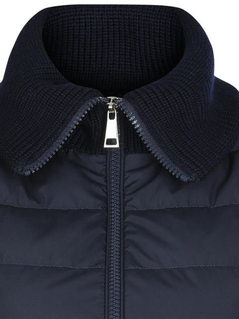 Moncler padded zip-up cardigan - Blue