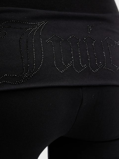 Juicy Couture legginsy damskie kolor czarny gładkie JCWBJ225314