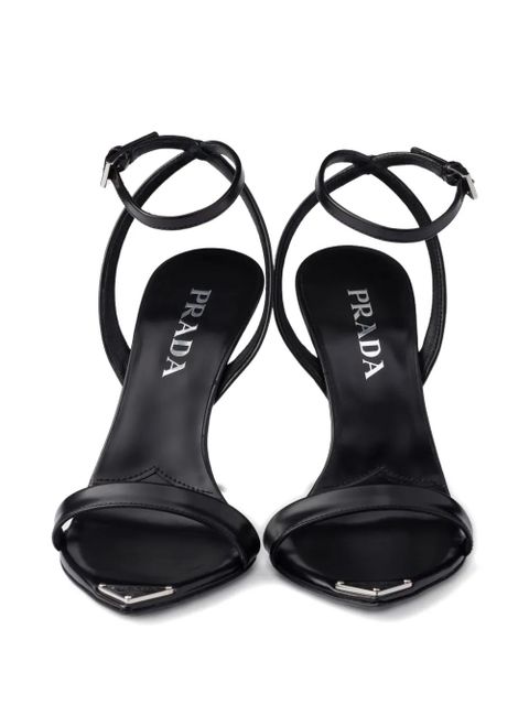 Prada ankle-strap metal-buckle sandals - Black