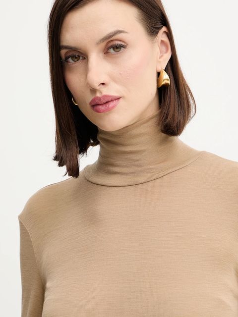 Weekend Max Mara longsleeve z dodatkiem wełny TESEO