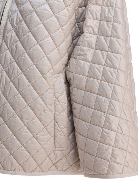 Max Mara Delfina quilted zip-front jacket - Neutrals
